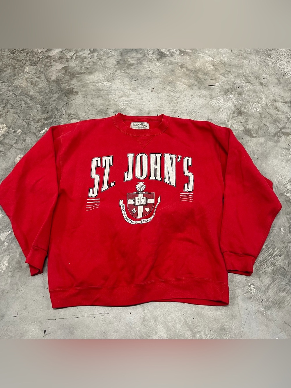 Vintage Galt Sand Crewneck St John's Spell Out Sweatshirt Size Large
